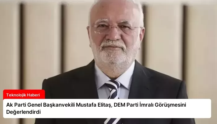 Ak Parti Genel Başkanvekili Mustafa Elitaş, DEM Parti İmralı Görüşmesini Değerlendirdi