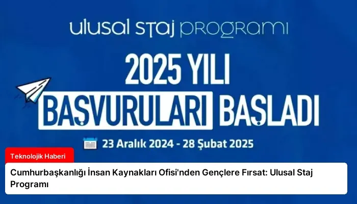 Cumhurbaşkanlığı İnsan Kaynakları Ofisi’nden Gençlere Fırsat: Ulusal Staj Programı