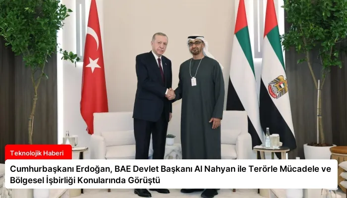 Cumhurbaşkanı Erdoğan, BAE Devlet Başkanı Al Nahyan ile Terörle Mücadele ve Bölgesel İşbirliği Konularında Görüştü