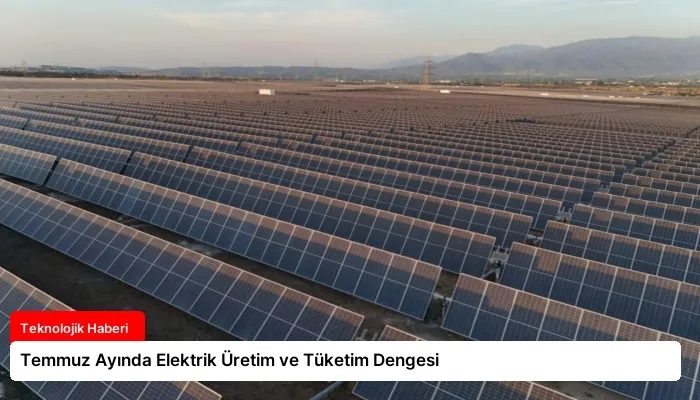Temmuz Ayında Elektrik Üretim ve Tüketim Dengesi