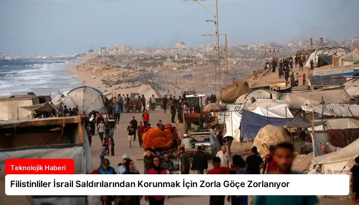 Filistinliler İsrail Saldırılarından Korunmak İçin Zorla Göçe Zorlanıyor