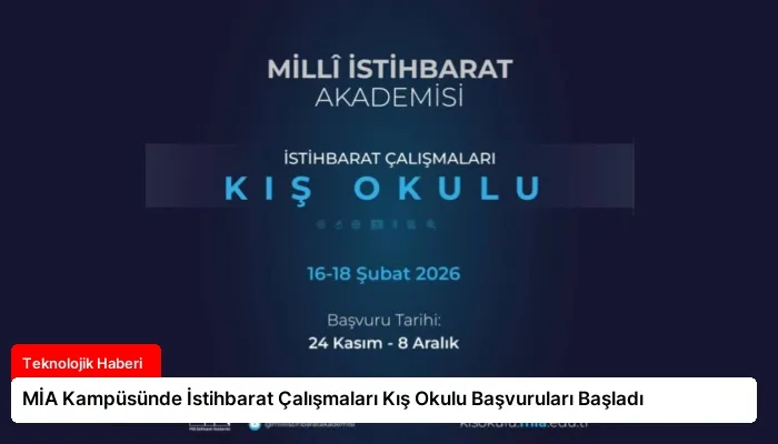 MİA Kampüsünde İstihbarat Çalışmaları Kış Okulu Başvuruları Başladı