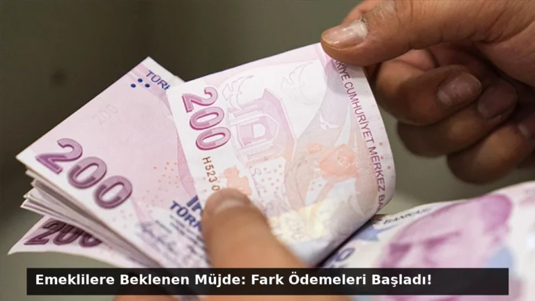 Emeklilere Beklenen Müjde: Fark Ödemeleri Başladı!