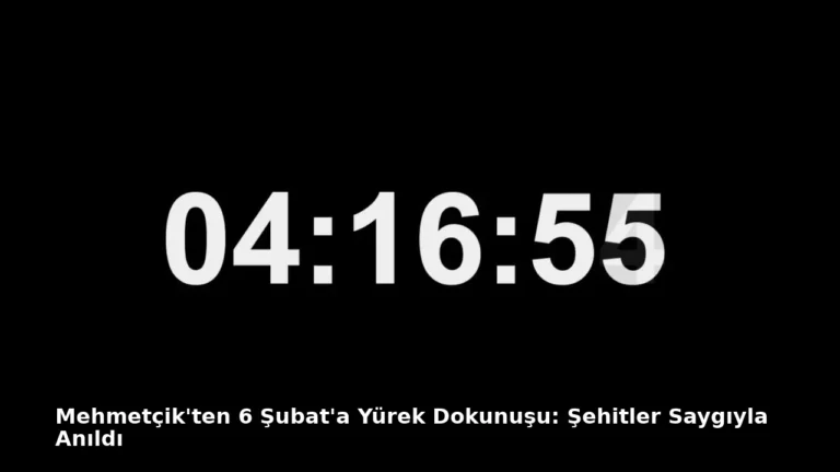 Mehmetçik’ten 6 Şubat’a Yürek Dokunuşu: Şehitler Saygıyla Anıldı