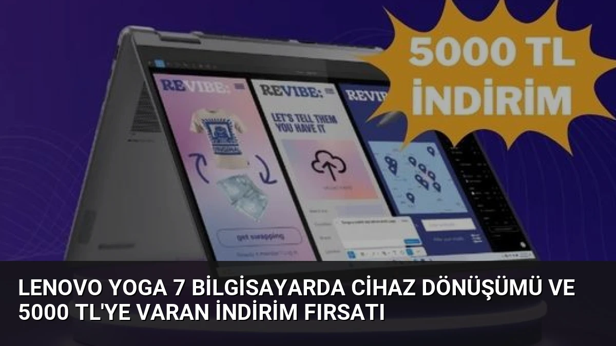 Lenovo Yoga 7 Bilgisayarda Cihaz Dönüşümü ve 5000 TL’ye Varan İndirim Fırsatı