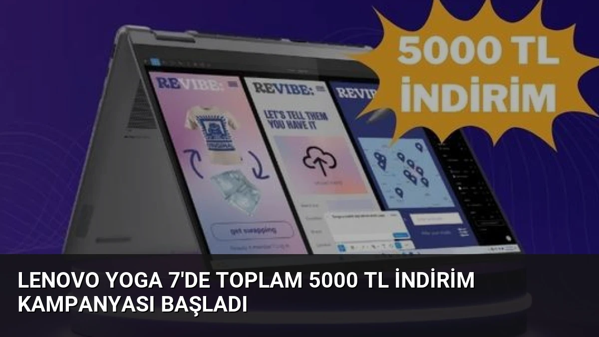 Lenovo Yoga 7’de Toplam 5000 TL İndirim Kampanyası Başladı