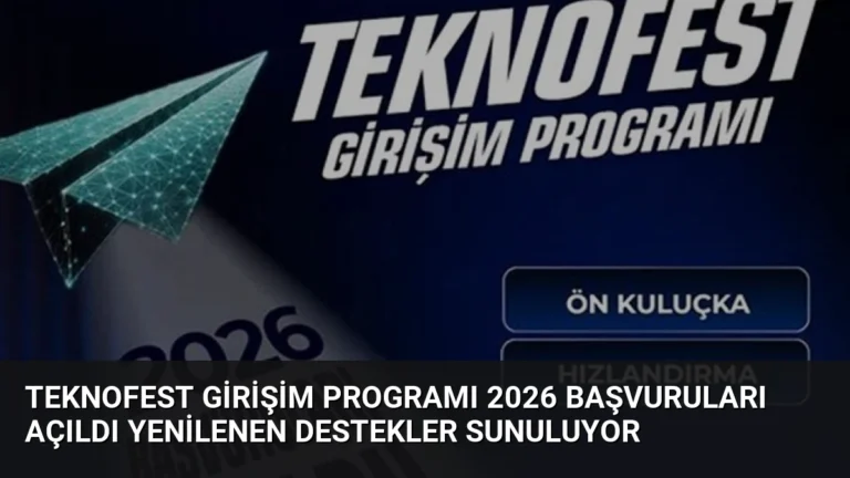 TEKNOFEST Girişim Programı 2026 Başvuruları Açıldı Yenilenen Destekler Sunuluyor