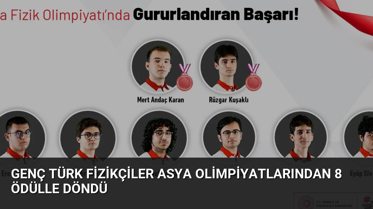 Genç Türk Fizikçiler Asya Olimpiyatlarından 8 Ödülle Döndü