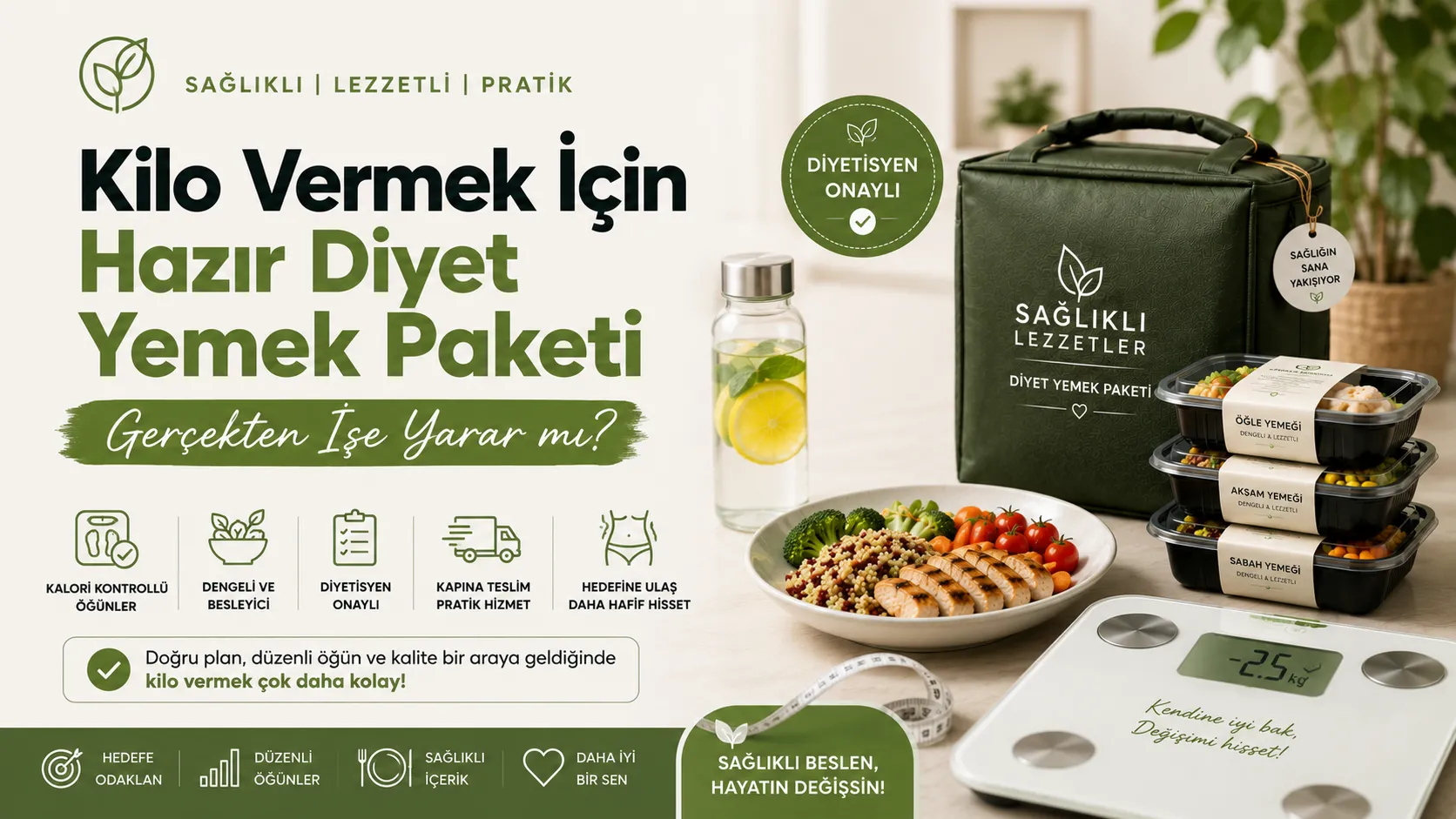 Kilo Vermek İçin Hazır Diyet Yemek Paketi Gerçekten İşe Yarar mı?