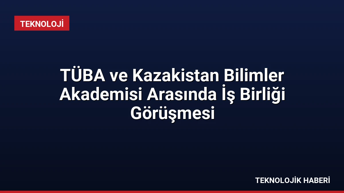 TÜBA ve Kazakistan Bilimler Akademisi Arasında İş Birliği Görüşmesi