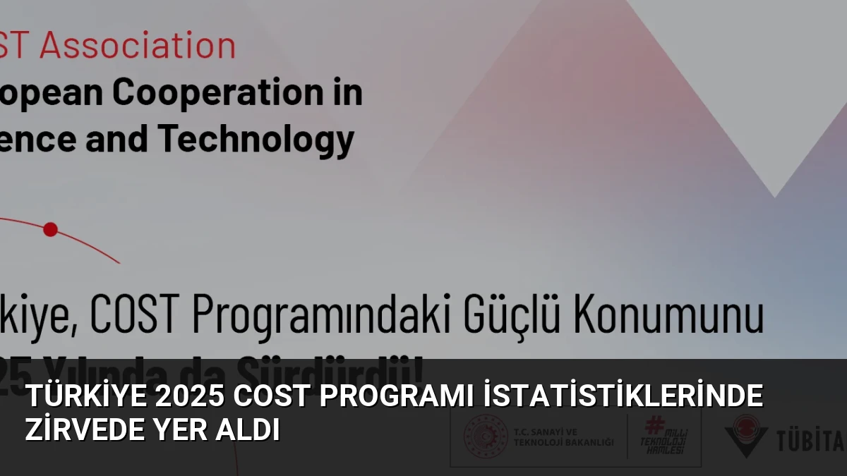 Türkiye 2025 COST Programı İstatistiklerinde Zirvede Yer Aldı