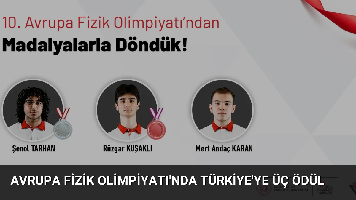 Avrupa Fizik Olimpiyatı’nda Türkiye’ye Üç Ödül