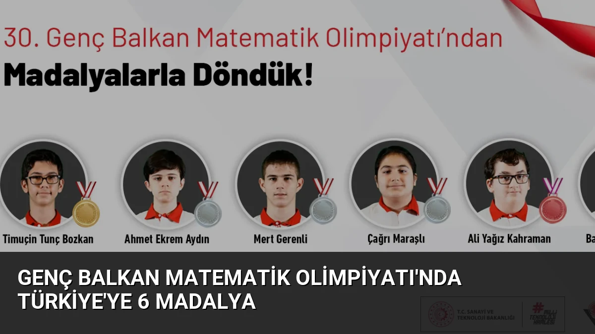 Genç Balkan Matematik Olimpiyatı’nda Türkiye’ye 6 Madalya