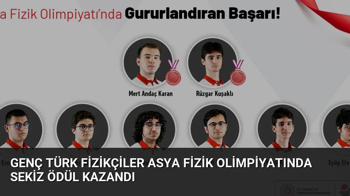 Genç Türk Fizikçiler Asya Fizik Olimpiyatında Sekiz Ödül Kazandı