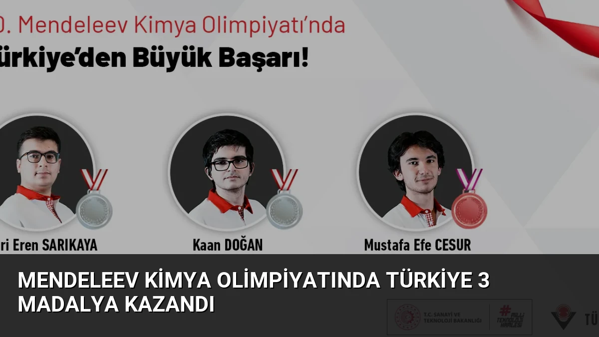 Mendeleev Kimya Olimpiyatında Türkiye 3 Madalya Kazandı