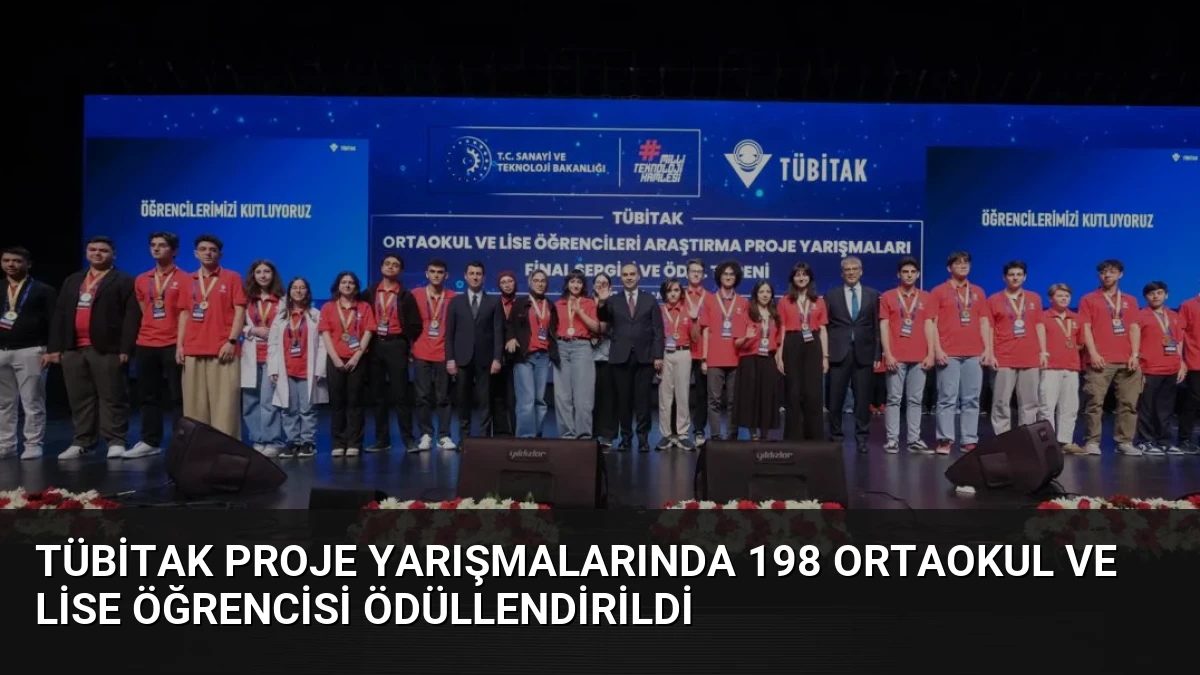TÜBİTAK Proje Yarışmalarında 198 Ortaokul ve Lise Öğrencisi Ödüllendirildi