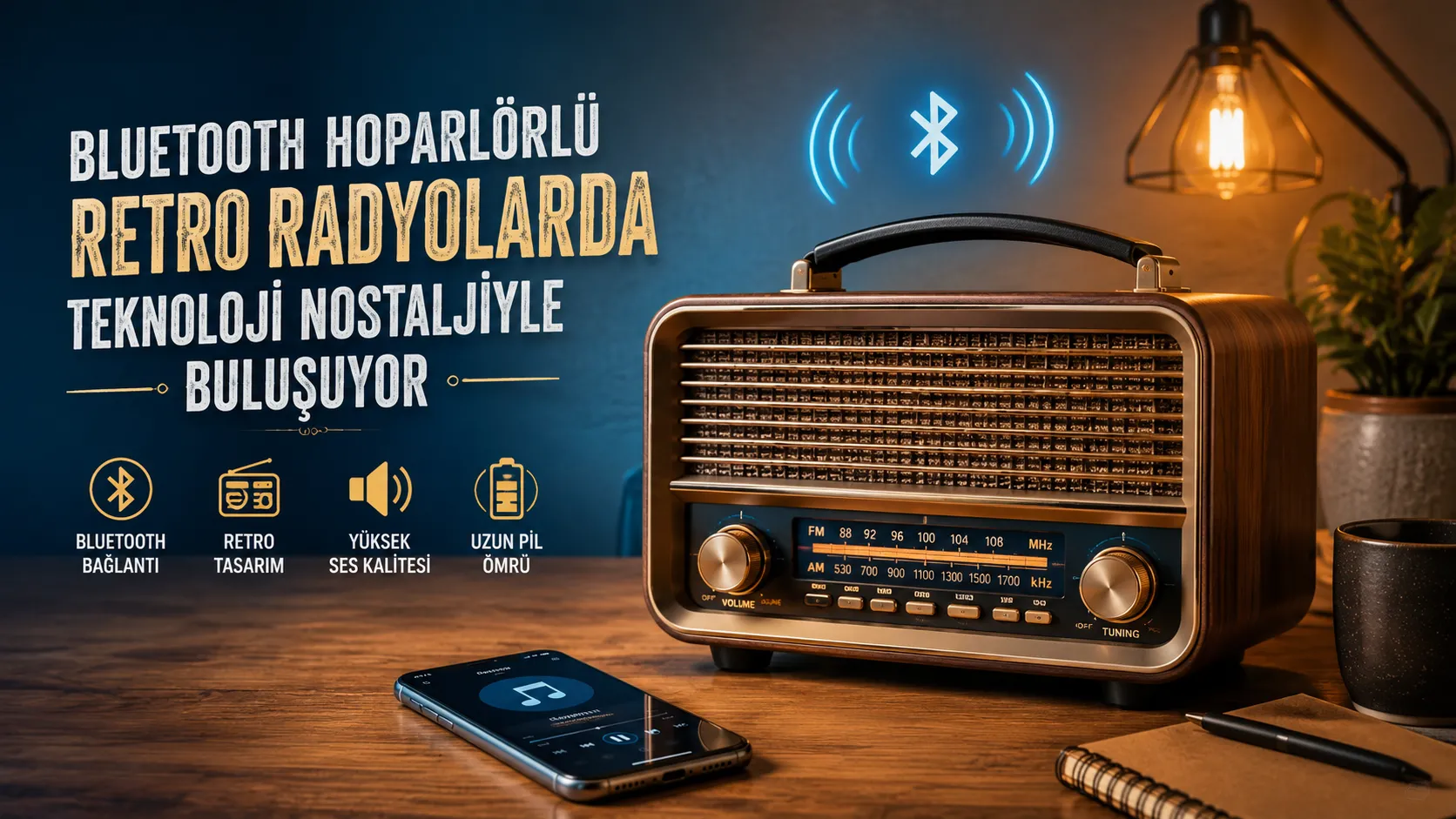 Bluetooth Hoparlörlü Retro Radyolarda Teknoloji Nostaljiyle Buluşuyor