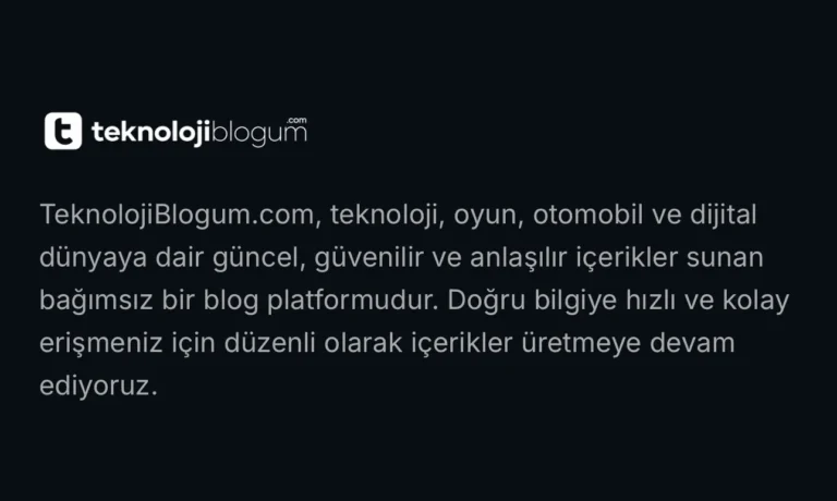 Teknoloji Blogum: Güncel Teknoloji ve Otomotiv Dünyasına Dair Güvenilir Bir Kaynak