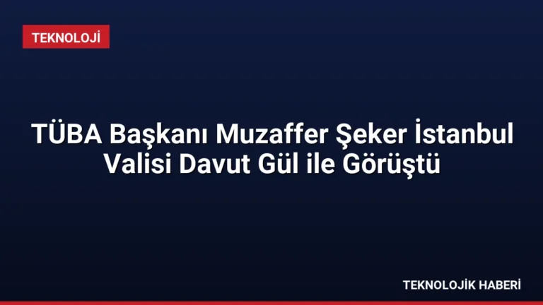 TÜBA Başkanı Muzaffer Şeker İstanbul Valisi Davut Gül ile Görüştü
