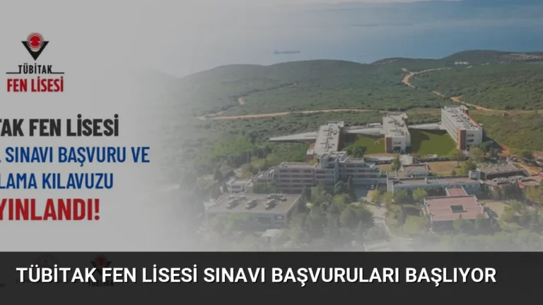 TÜBİTAK Fen Lisesi Sınavı Başvuruları Başlıyor