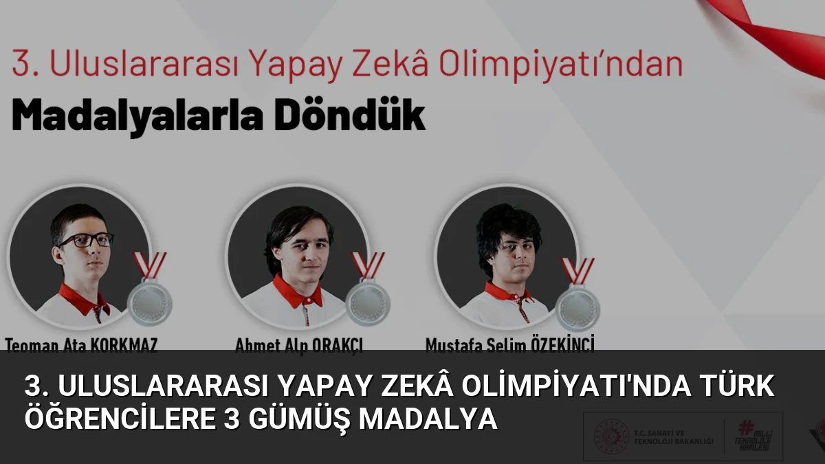 3. Uluslararası Yapay Zekâ Olimpiyatı’nda Türk Öğrencilere 3 Gümüş Madalya