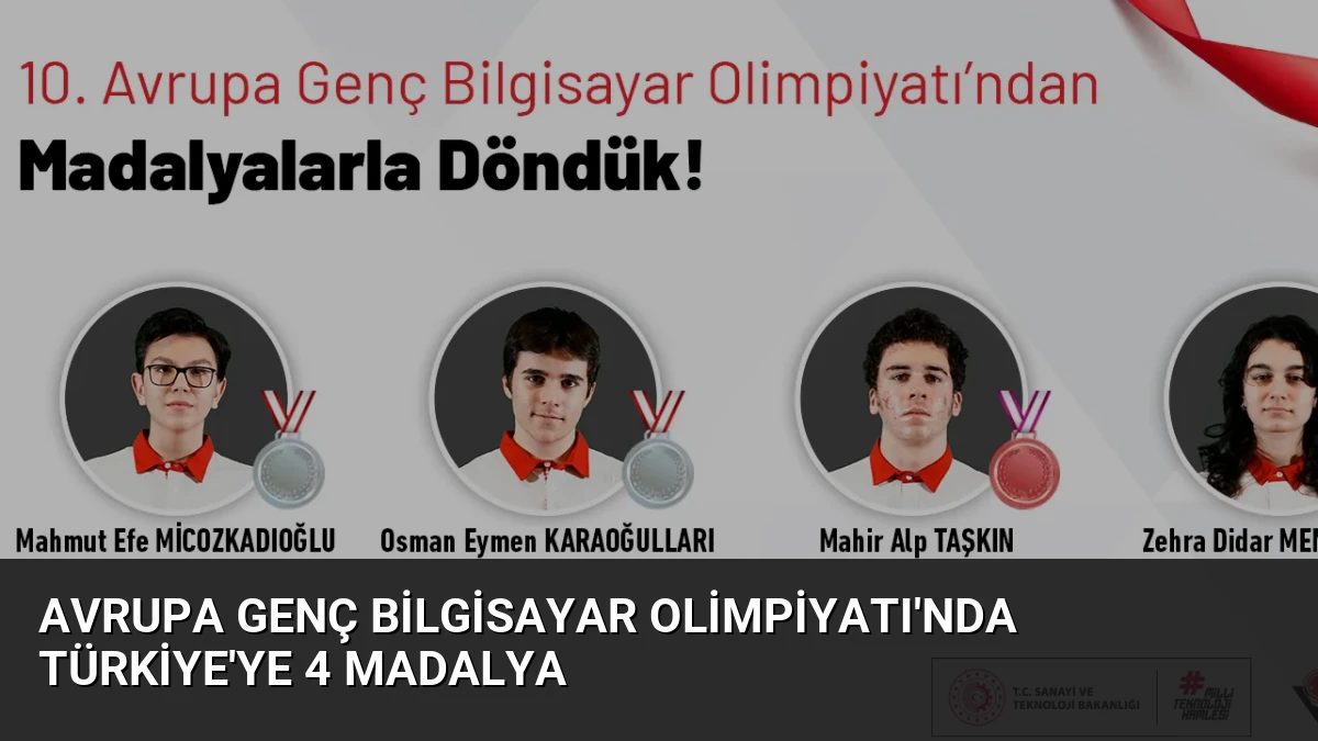 Avrupa Genç Bilgisayar Olimpiyatı’nda Türkiye’ye 4 Madalya