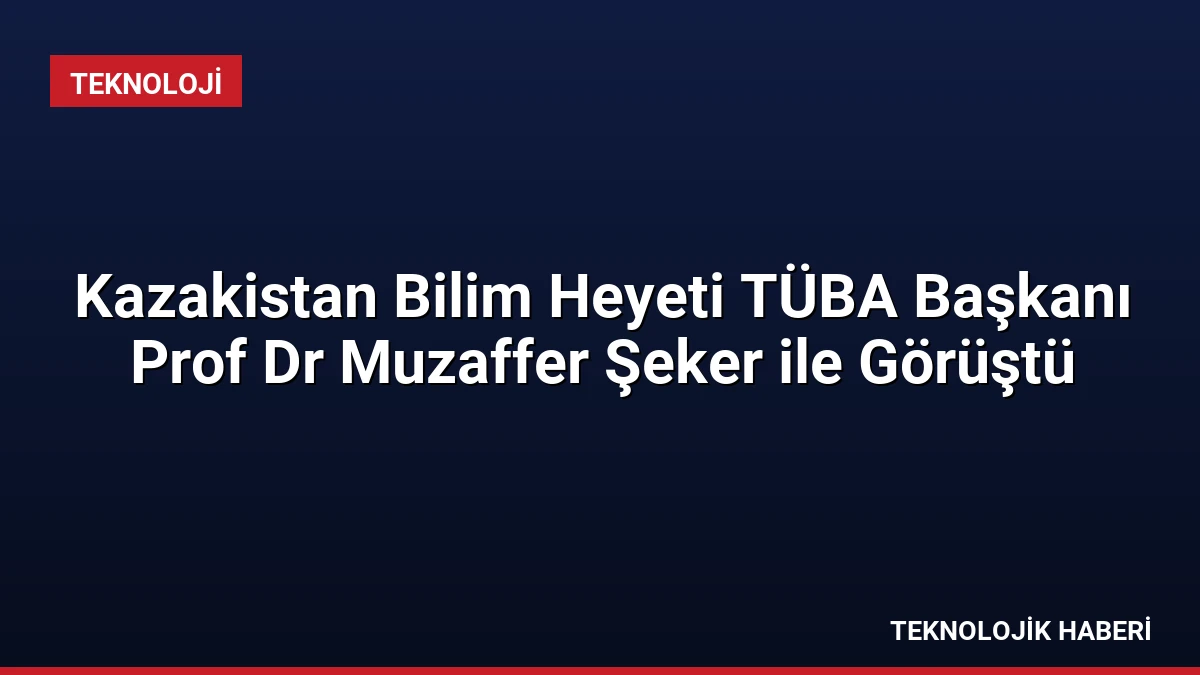 Kazakistan Bilim Heyeti TÜBA Başkanı Prof Dr Muzaffer Şeker ile Görüştü