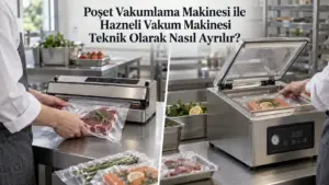 Poşet Vakumlama Makinesi ile Hazneli Vakum Makinesi Teknik Olarak Nasıl Ayrılır?
