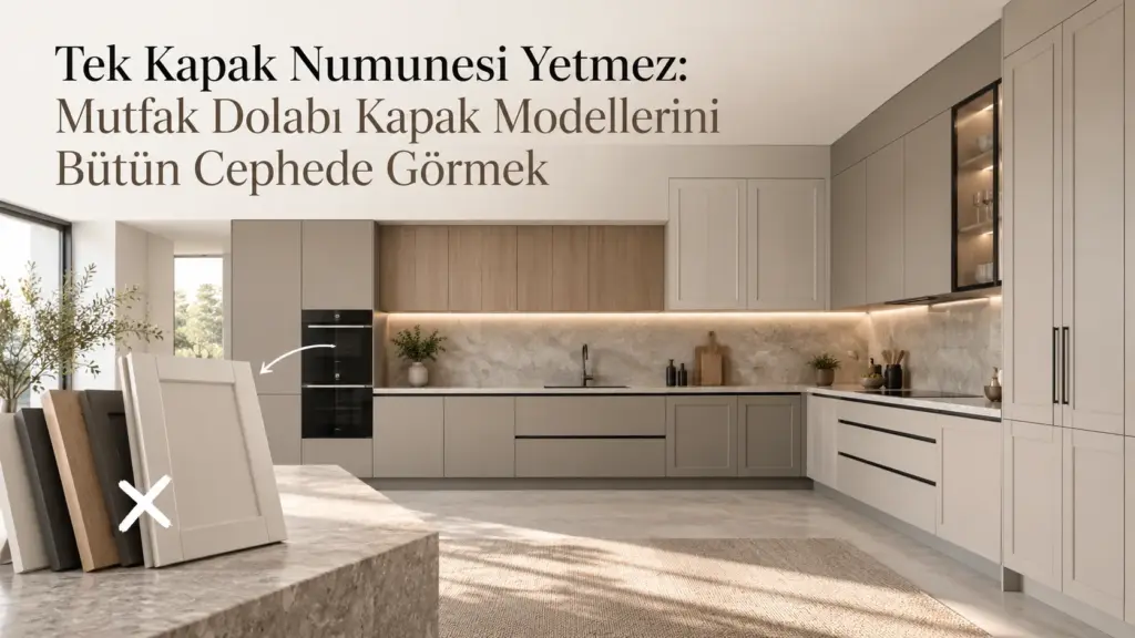 Tek Kapak Numunesi Yetmez: Mutfak Dolabı Kapak Modellerini Bütün Cephede Görmek
