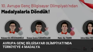 Avrupa Genç Bilgisayar Olimpiyatı’nda Türkiye’ye 4 Madalya