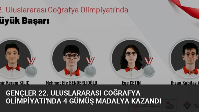 Gençler 22. Uluslararası Coğrafya Olimpiyatı’nda 4 Gümüş Madalya Kazandı
